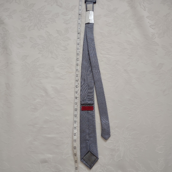 New Bergamo New York checkered tie and bar hand made - Picture 4 of 6